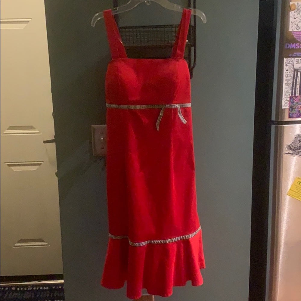 Madison Leigh red sun dress